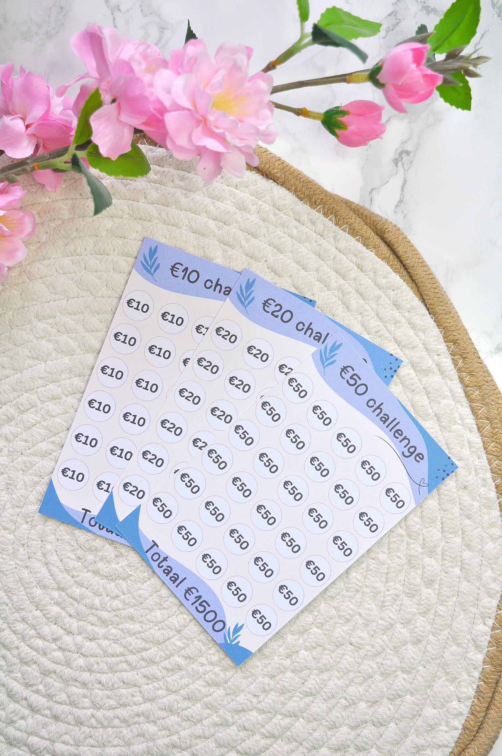 Bundel briefgeld challenge Bundel briefgeld challenge - blauw