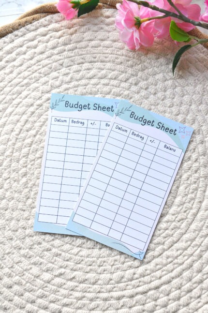 Budget sheet groen
